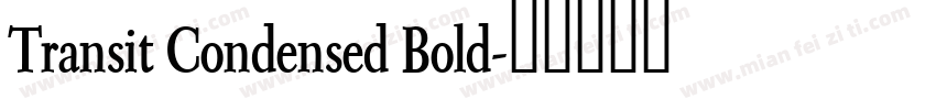 Transit Condensed Bold字体转换